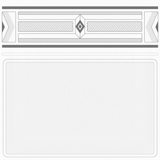 Sleek White Buckle Board 3D Model