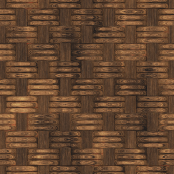 Real-Time Rattan Material 3D Model in Brown