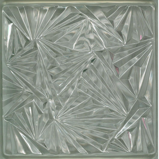Elegant Glass Block Pattern 3D Model in White