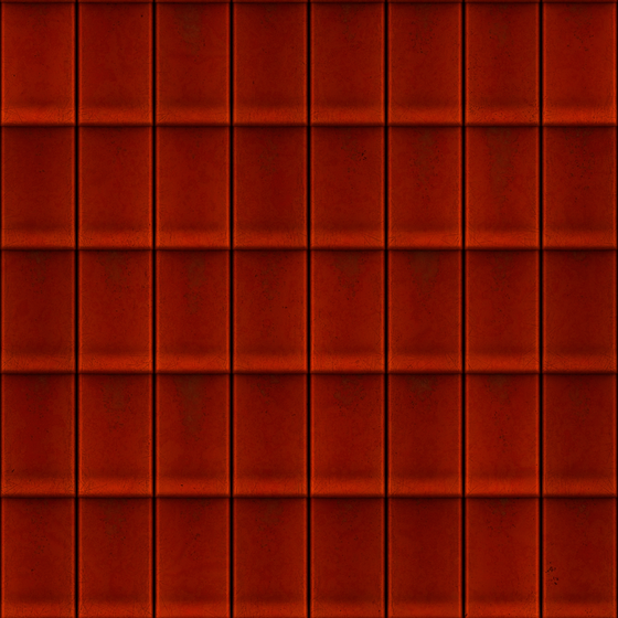 Semi-Matte Pottery Tile 3D Model in Red for Decor
