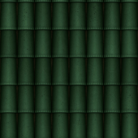 Semi-Matte Pottery Tile 3D Model in Green