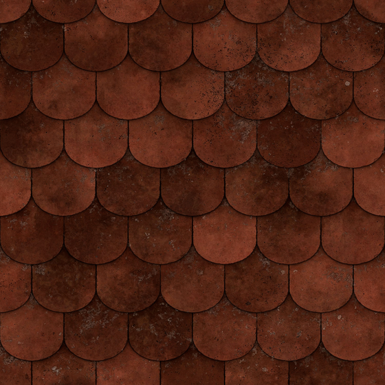 Vibrant Orange Semi-Matte Pottery Tile 3D Model