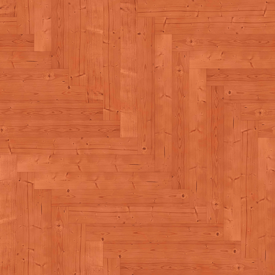 Orange Wooden Floor Material for Bright Interiors