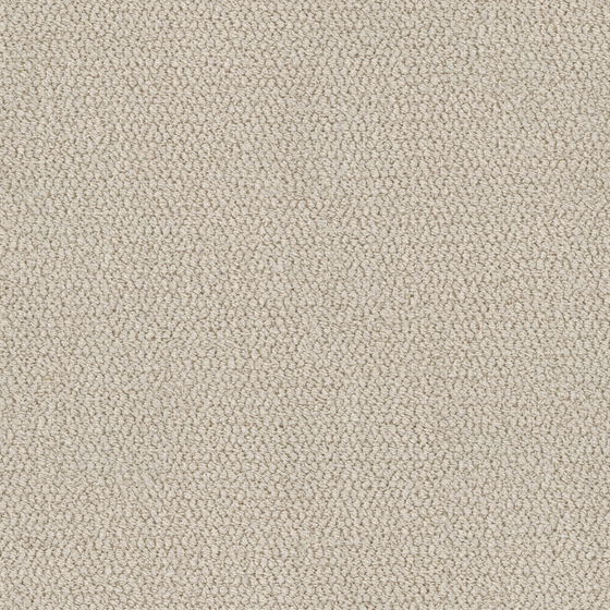 Beige textured carpet sample with loop pile surface pattern on white background