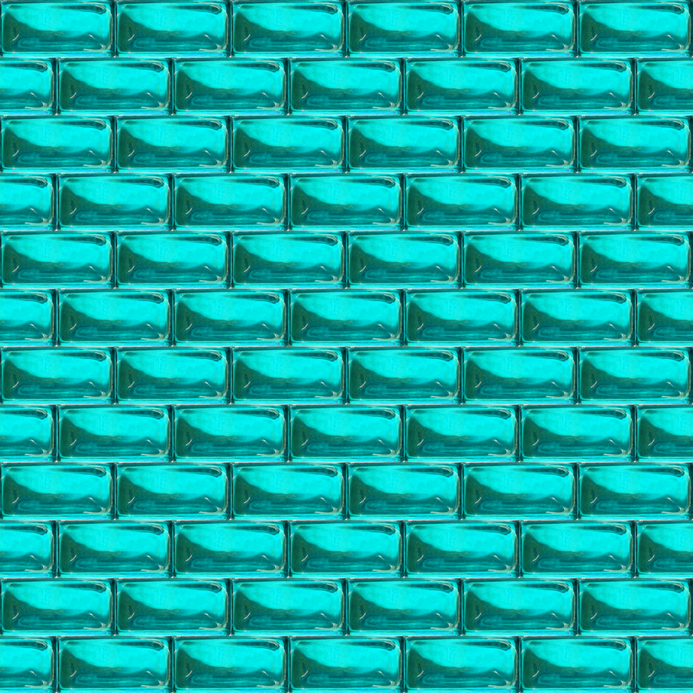 HD blue-green glass bricks