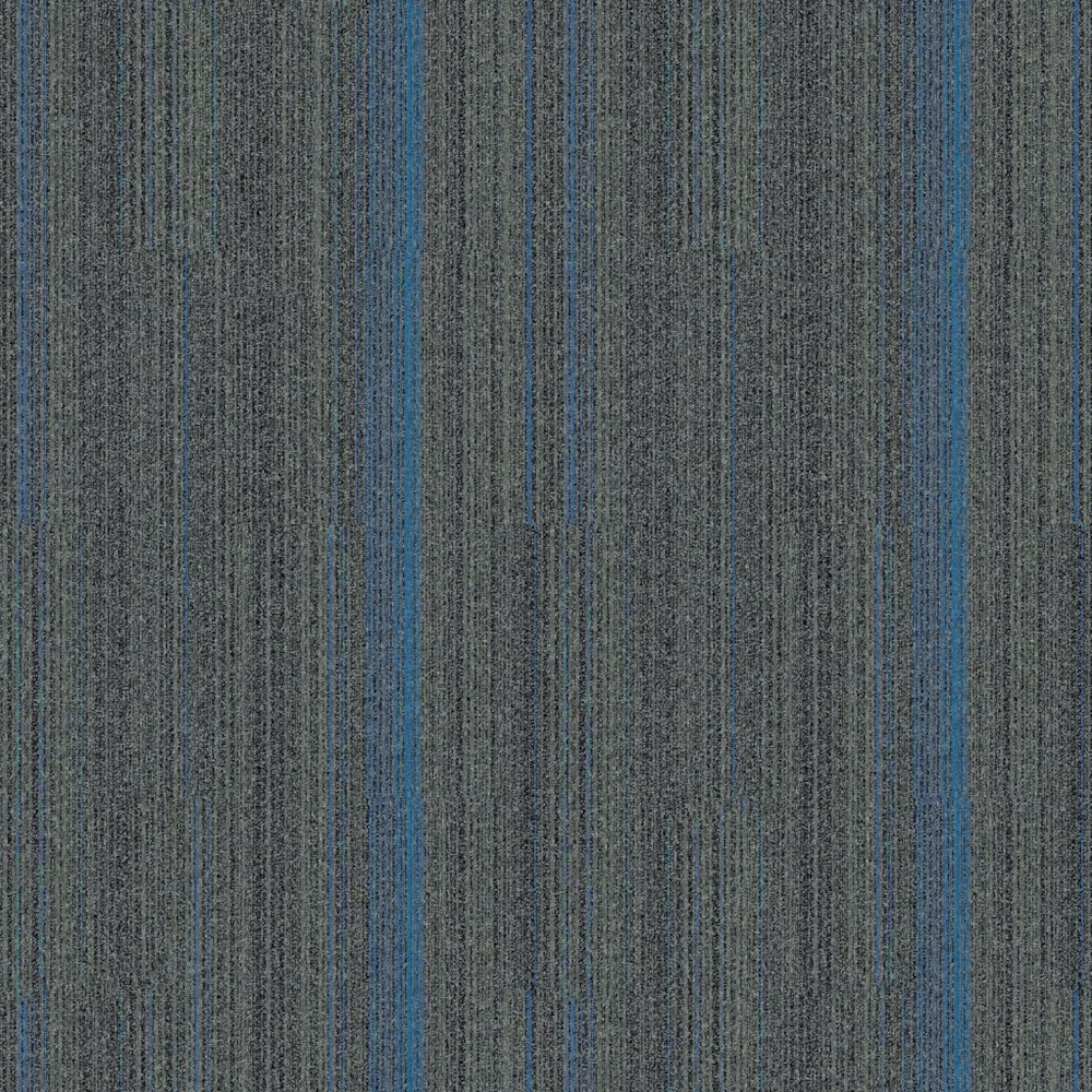 Blue Stripe Stitched Office Carpet Blanket 3D Model