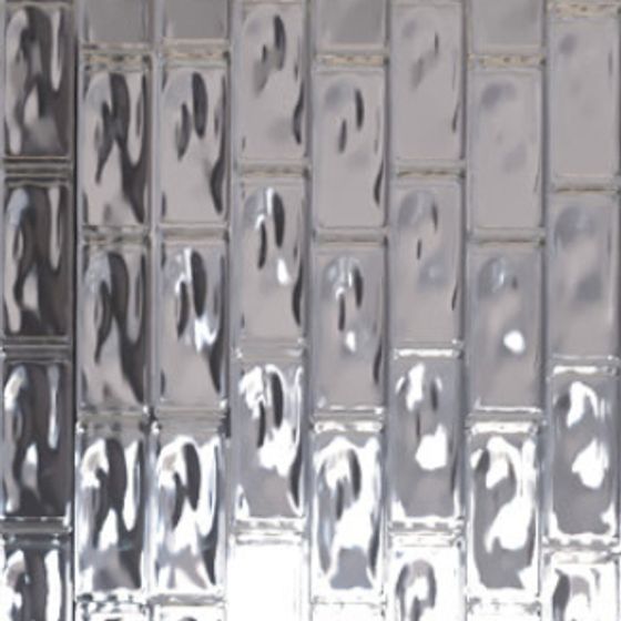 Stylish Gray and White Glass Block Wall 3D Model for Decor