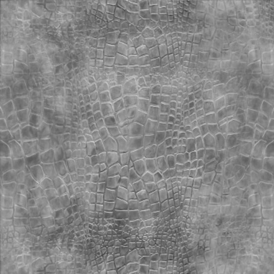 Gray Crocodile Stripes 3D Model in Soft Material
