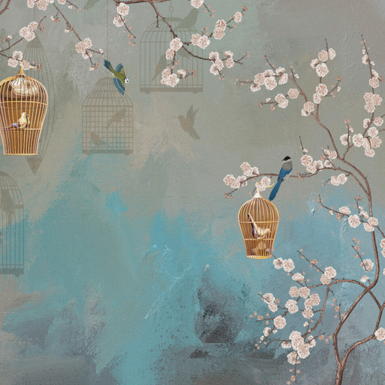 Gray Modern Chinese Style Decorative Pattern 3D Model