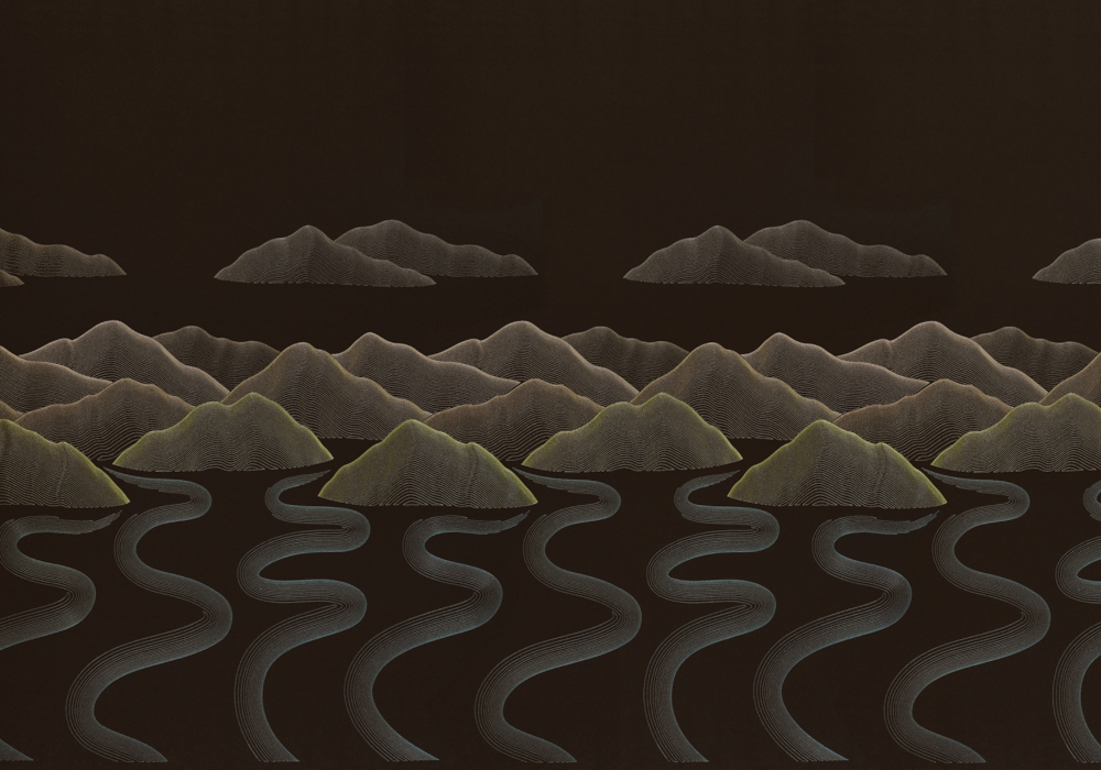 Wall cloth high precision circular embroidery neo-Chinese modern affordable luxury