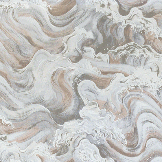 High-Precision White Neo-Chinese Modern Jacquard Wallpaper 3D Model