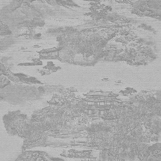 High Precision Colorful Jacquard Wallpaper 3D Model in Gray Finish