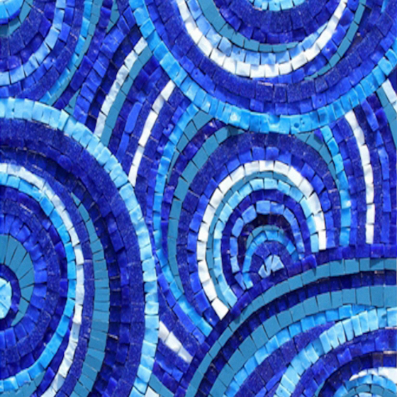 Stylish Mosaic (710) 3D Model in Blue