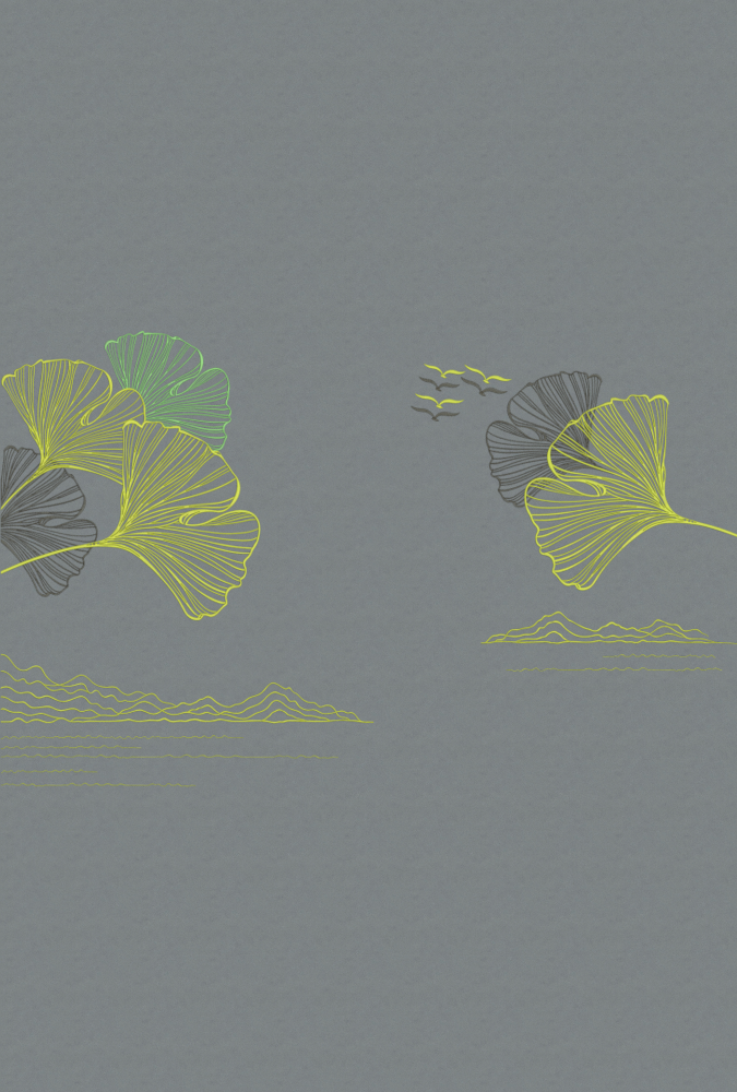 JN16908 Joyful Autumn Dark Gray Critine Wallpaper