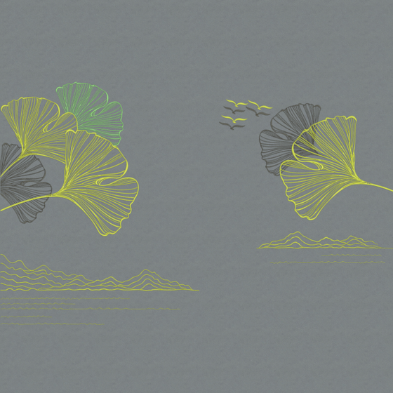 Stylish JN16908 Autumn Wallpaper 3D Model in Dark Gray