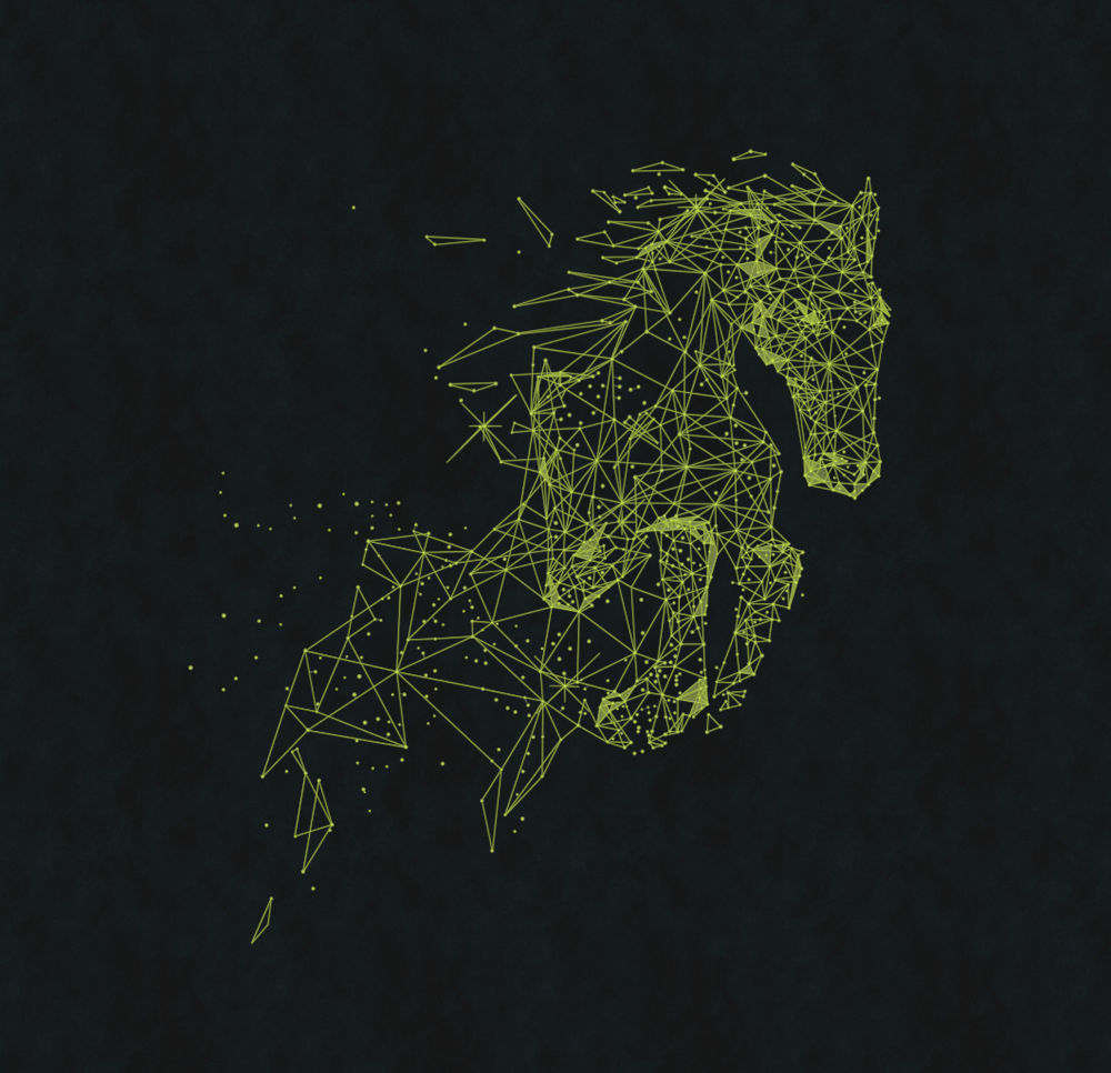 JN16909 Galloping Black Critine Wallpaper