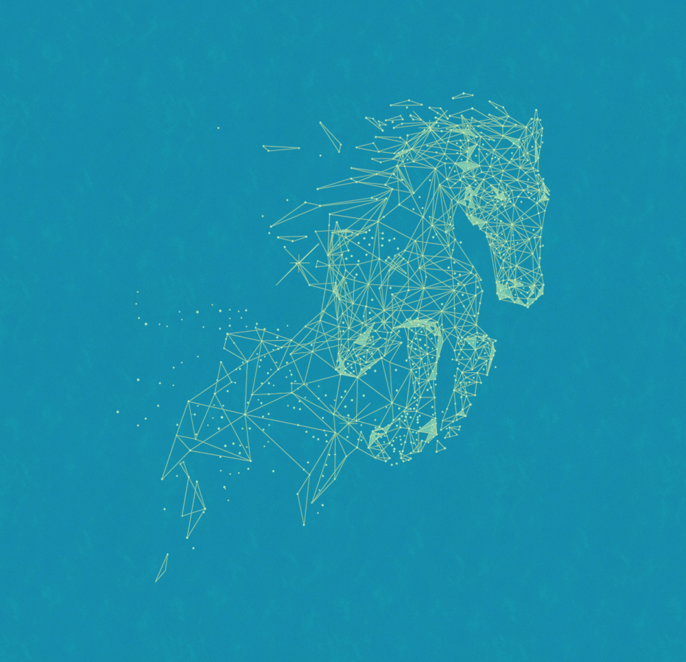 JN16909 Galloping Dark Blue Critine Wallpaper