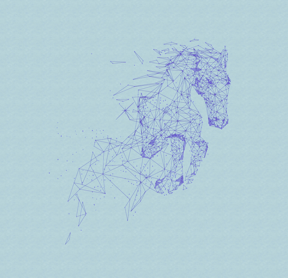 JN16909 Galloping Light Blue Critine Wallpaper