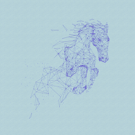 Blue Galloping Light Wallpaper 3D Model for Creative Spaces