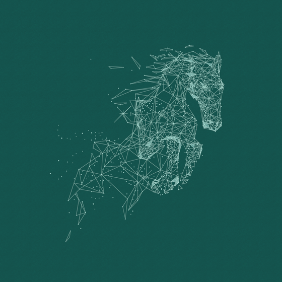 Green Galloping Critine Wallpaper Design