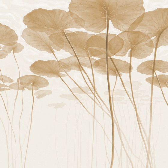 Wood Color Water Lily Pattern 3D Model