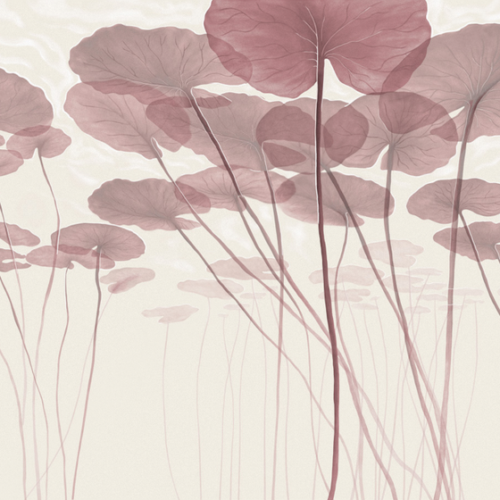 Unique Gray Water Lily Print - Elegant Pattern for Home Decor