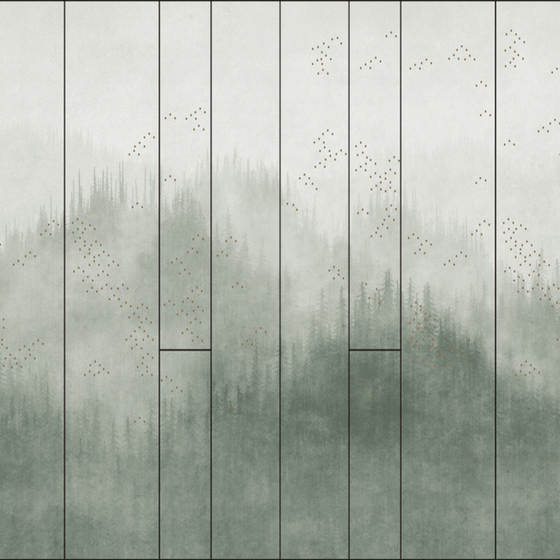 Decorative Background Wall 3D Model in Wood Color