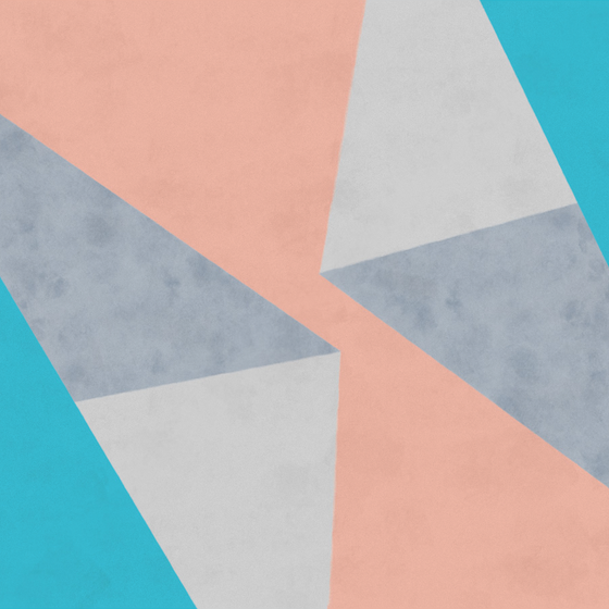 Blue Geometric Color Matching Pattern 3D Model