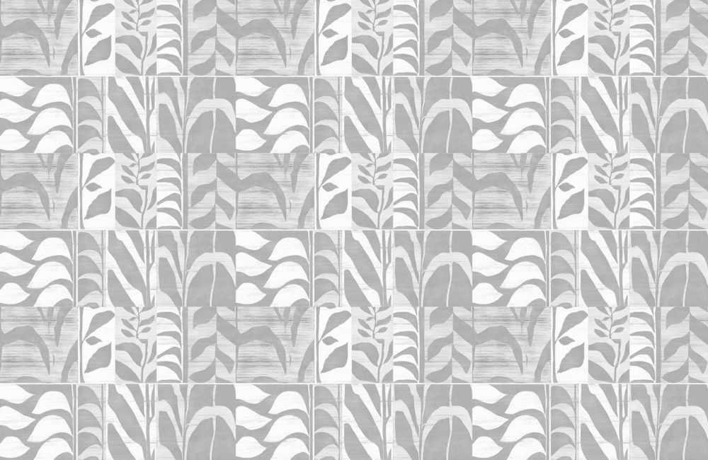 Stylish M0007K-E Leaf Imprint 3D Model in Gray