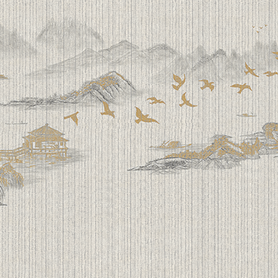 Stylish Wood Color Wallpaper 3D Model