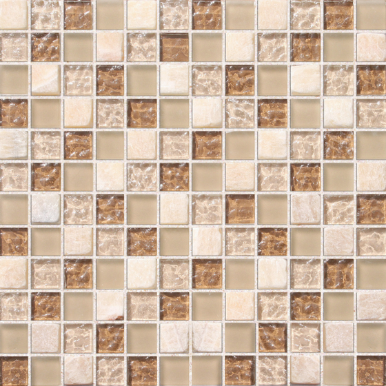 Wood Color Modern Glass Mosaic Map Model