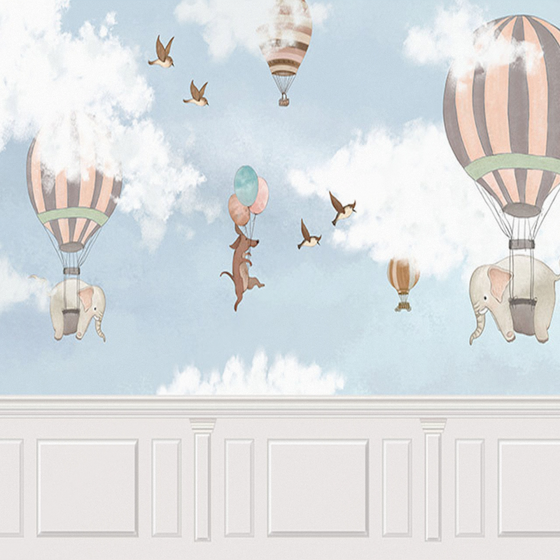 Creative Cartoon Wallpaper 3D Model in White