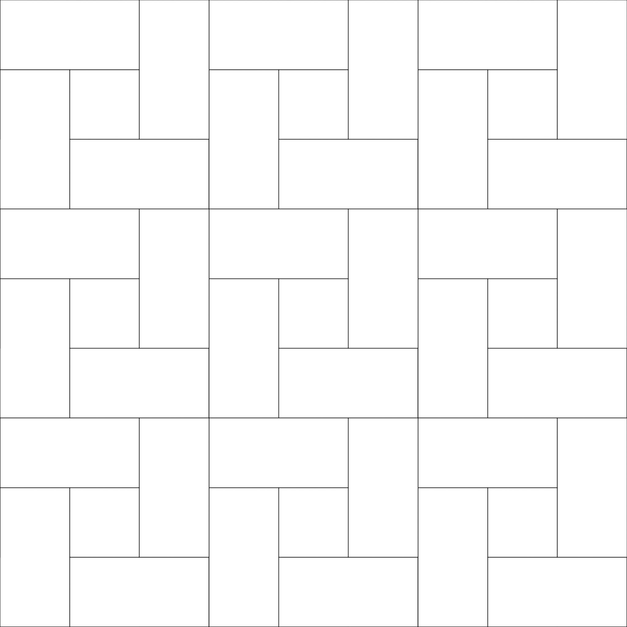 White rectangular wall tile with geometric pinwheel pattern on white background