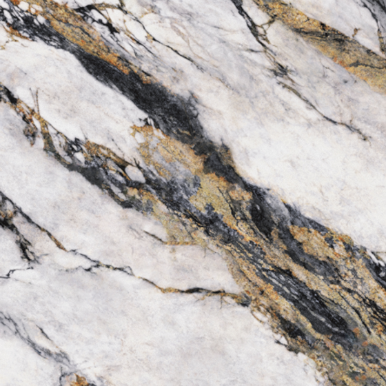 Chameleon Stone Wallboard in Black - Oman Yellow