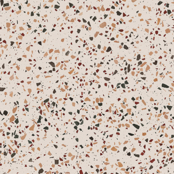 Terrazzo Tiles 3D Model with Wood Finish