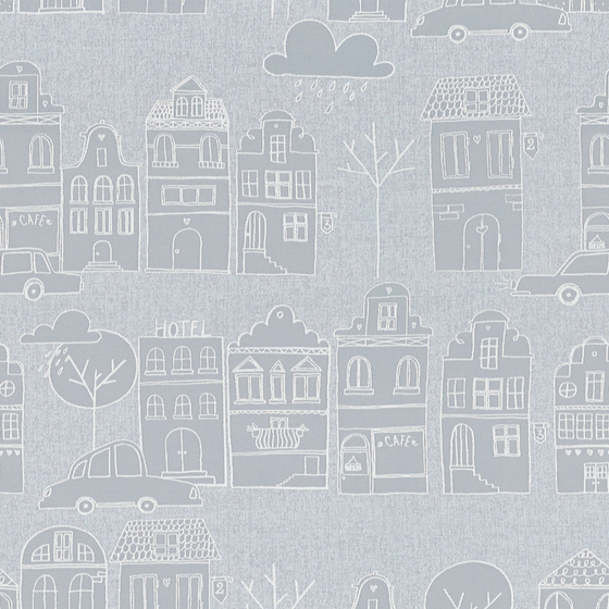 Future Stars Children's Seamless Wallpaper 3D Model in Gray