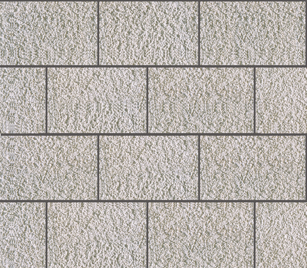 Light grey textured brick wall pattern with dark grout lines on white background