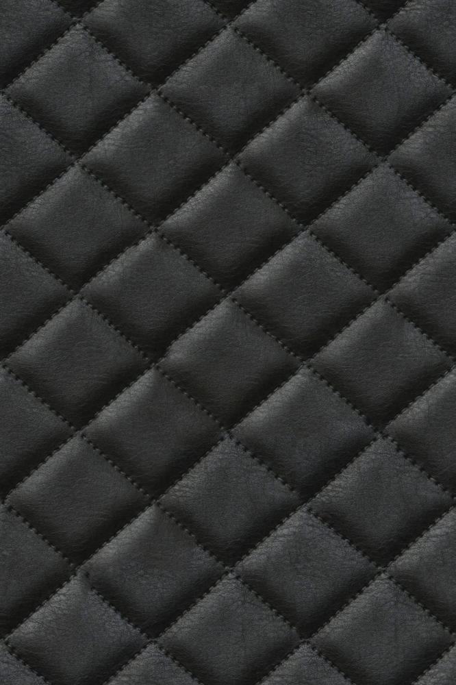 Dark black diamond pattern leather texture