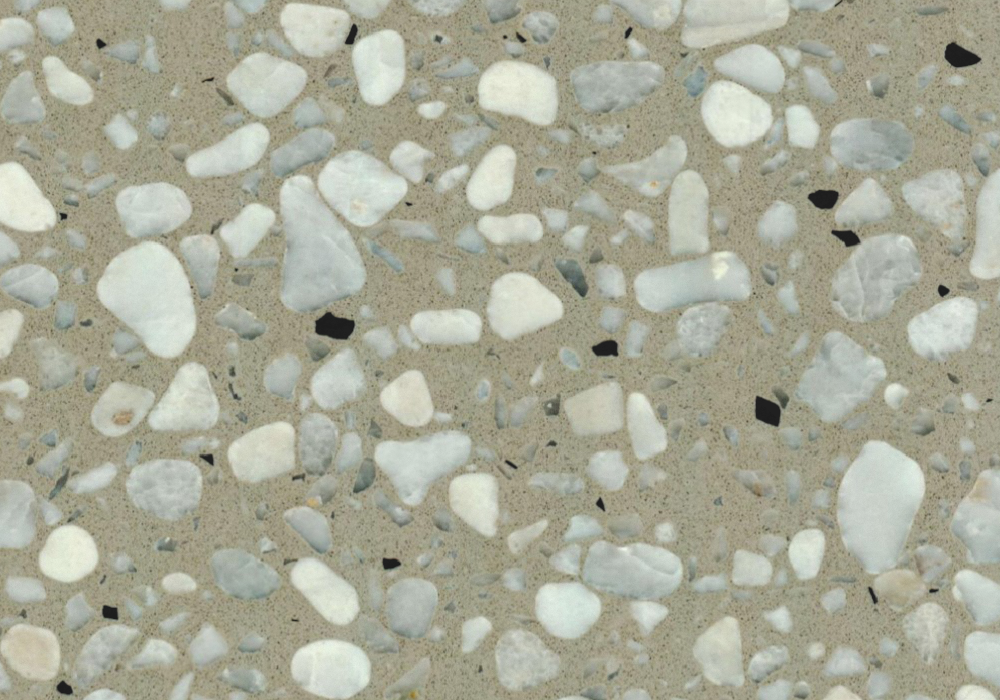 Black Dark Inorganic Stone Floor Tile 3D Model