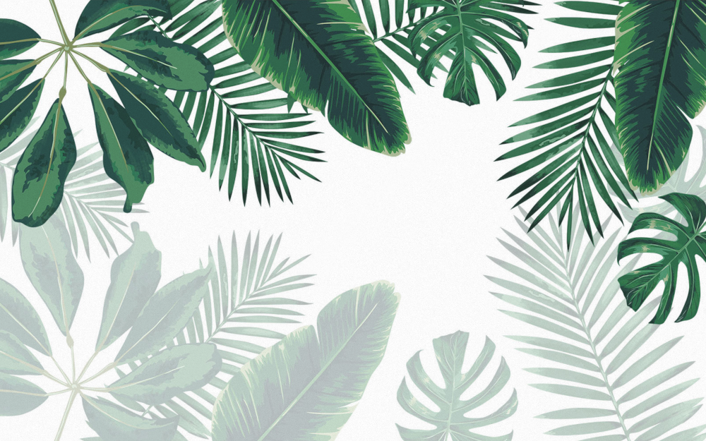 Yixuan Mural - Tropical Plants Nordic Leaves (2)