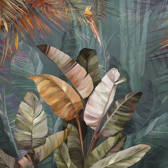 Tropical Plants Mural 3D Model