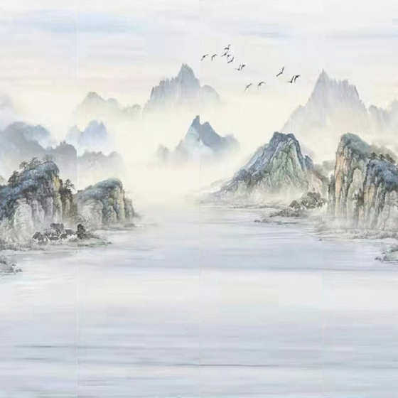Beige Pattern 3D Model – The Sea Embraces All Rivers