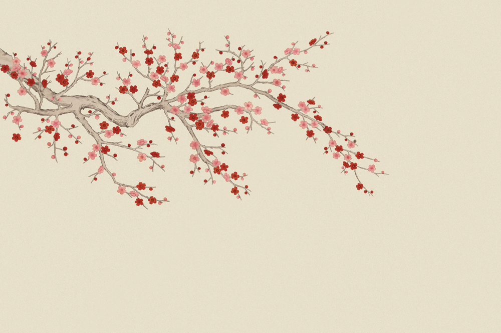 Beetle Inca embroidery-wallpaper wall covering