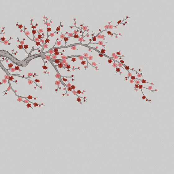 Beetle Inca embroidery-wallpaper wall covering