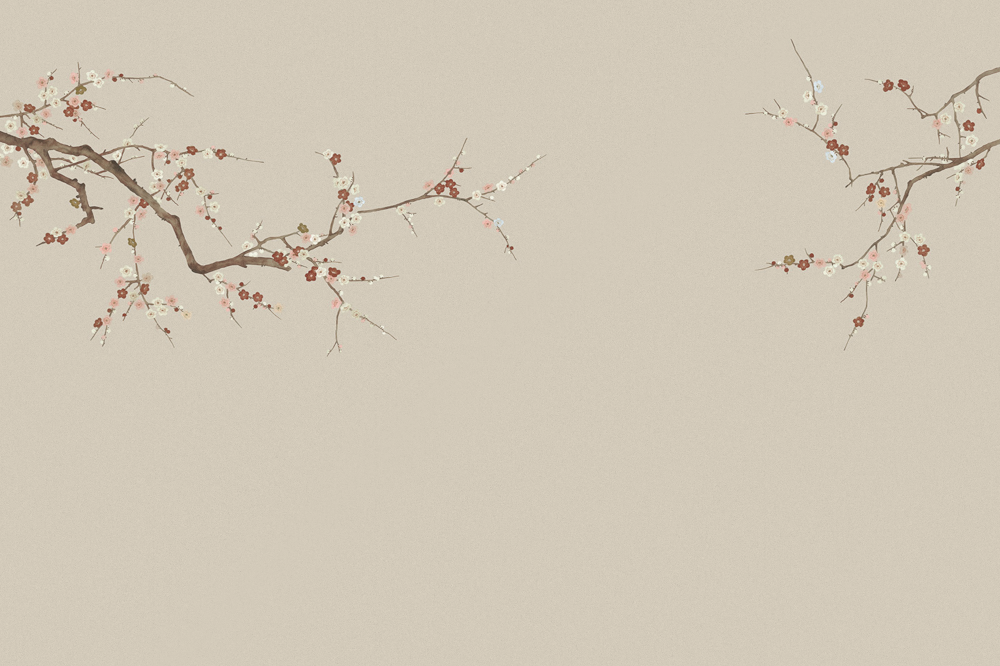 Beetle Inca embroidery-wallpaper wall covering