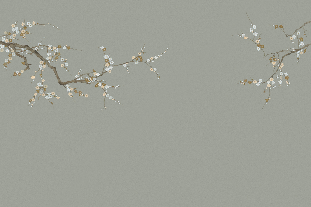 Beetle Inca embroidery-wallpaper wall covering