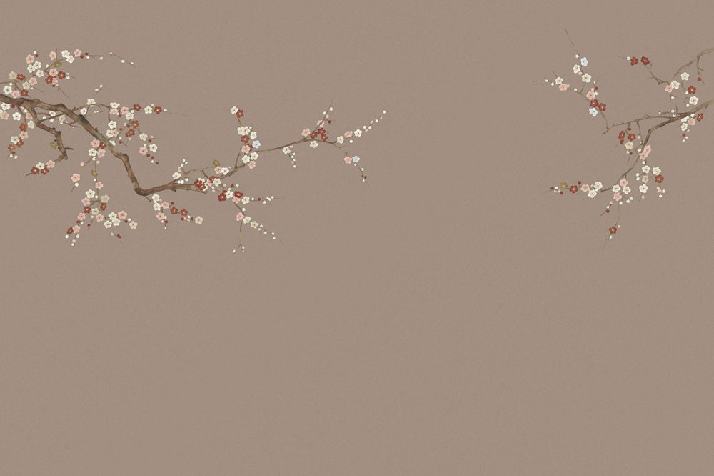 Beetle Inca embroidery-wallpaper wall covering