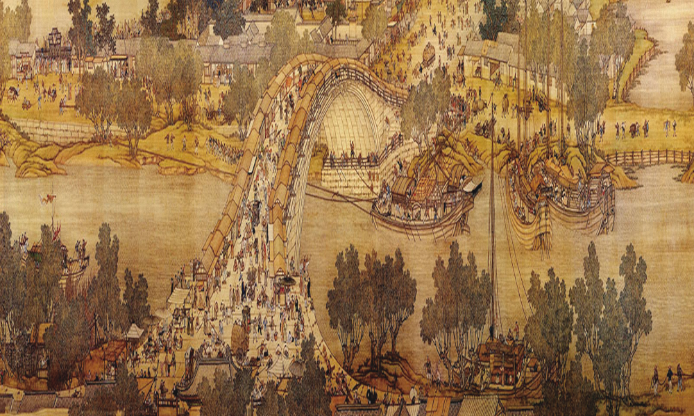 Art Xuan Mural Qingming Shanghe Tu Wall Fabric