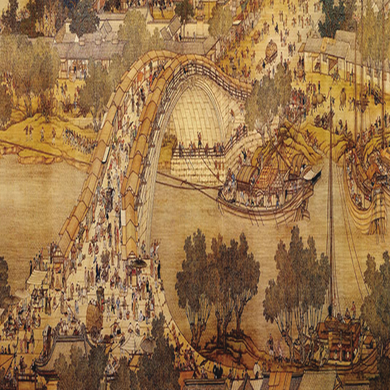 Art Xuan Mural Qingming Shanghe Tu Wall Fabric