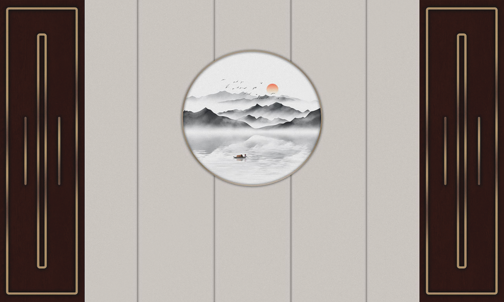 Art Xuan Mural New Chinese Style Headboard Bedroom Wall Fabric